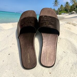 Tory Burch black slide sandals